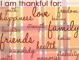 I am grateful for: